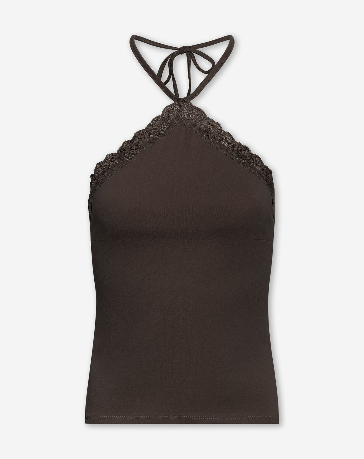 TAMAR LACE TRIANGLE TOP DONKERBRUIN