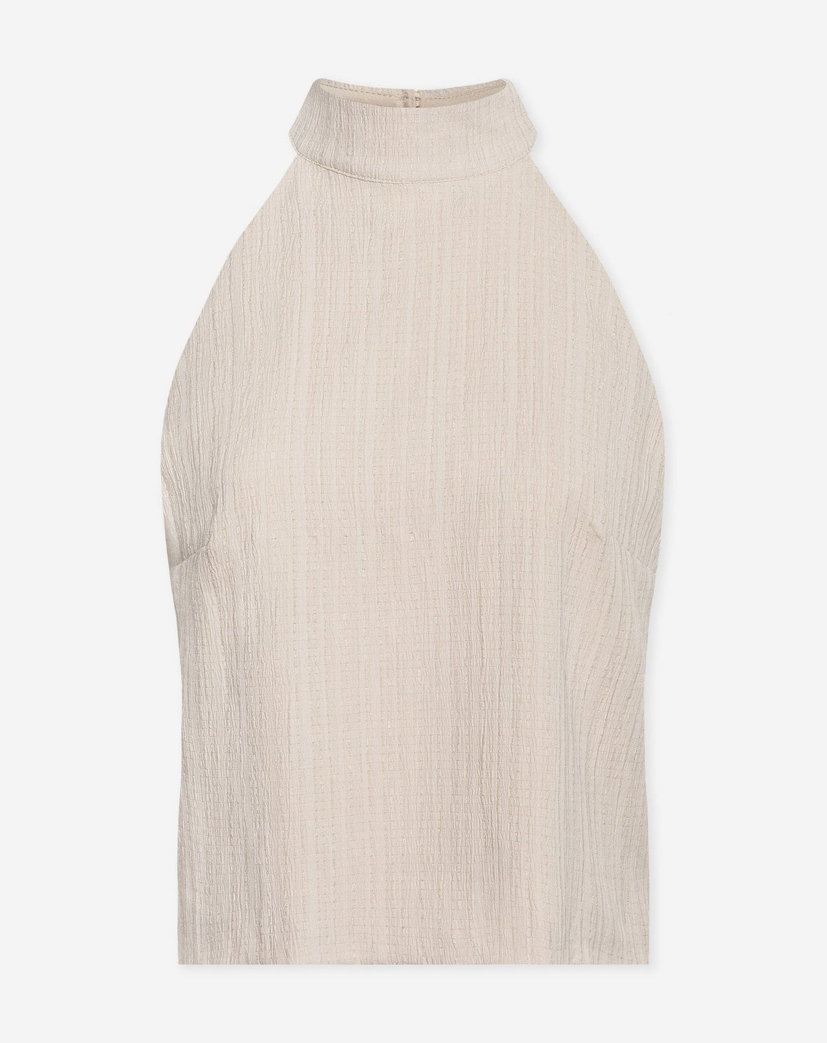 MIMMI STRUCTURE HALTER TOP BEIGE