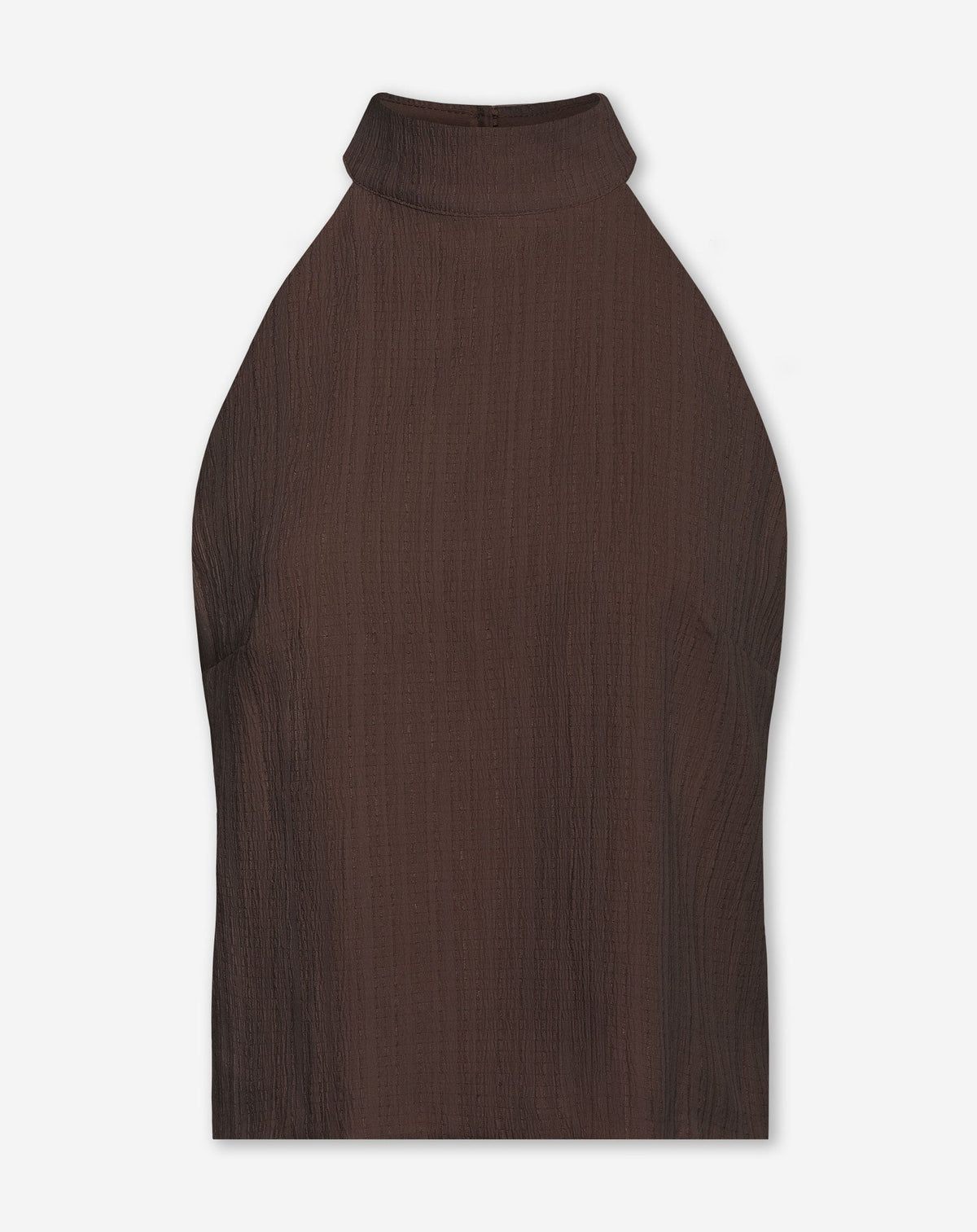 MIMMI STRUCTURE HALTER TOP BRUIN