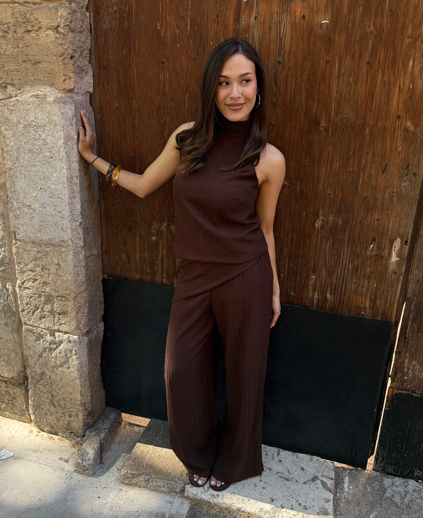 MIMMI STRUCTURE PANTS BRUIN