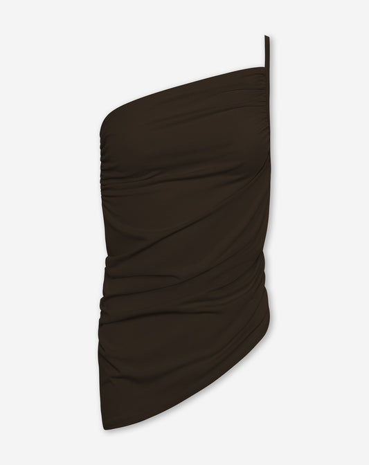 TAMAR ASYMMETRIC TOP DONKERBRUIN