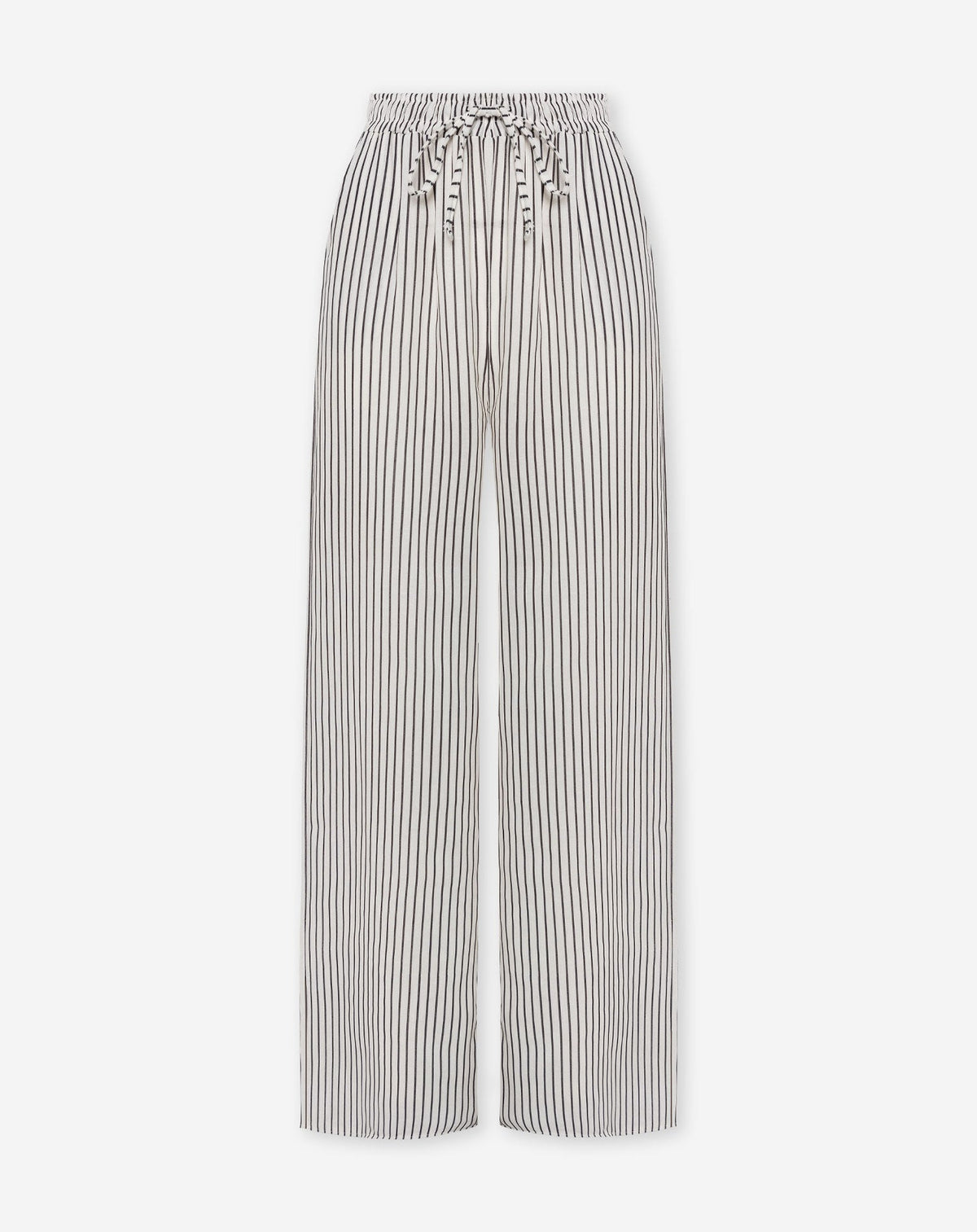 CLARA STRIPE PANTALON PETITE ZWART