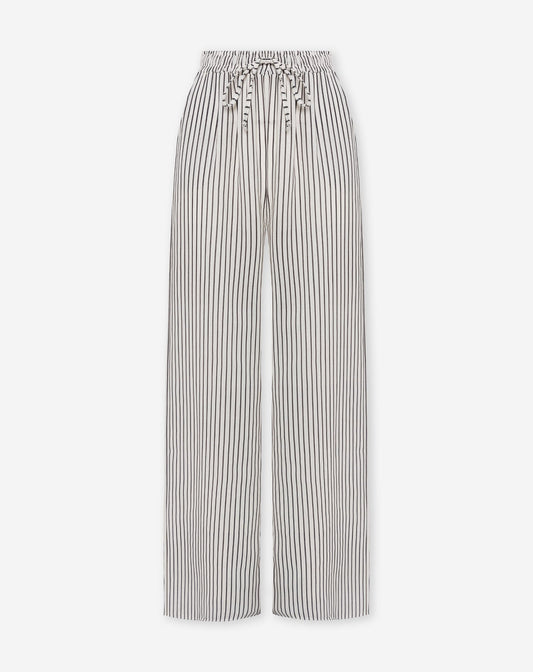 CLARA STRIPE PANTALON PETITE ZWART