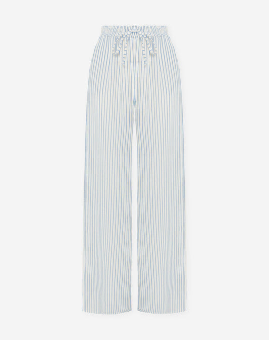 CLARA STRIPE PANTALON TALL LICHTBLAUW