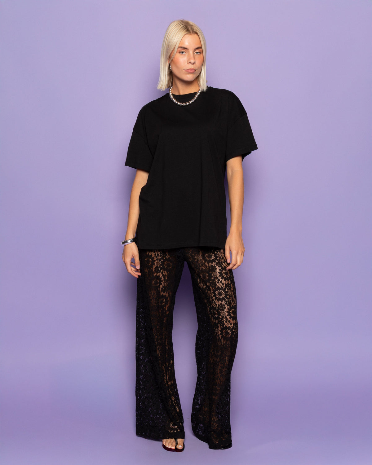 HOLLY LACE PANTS ZWART
