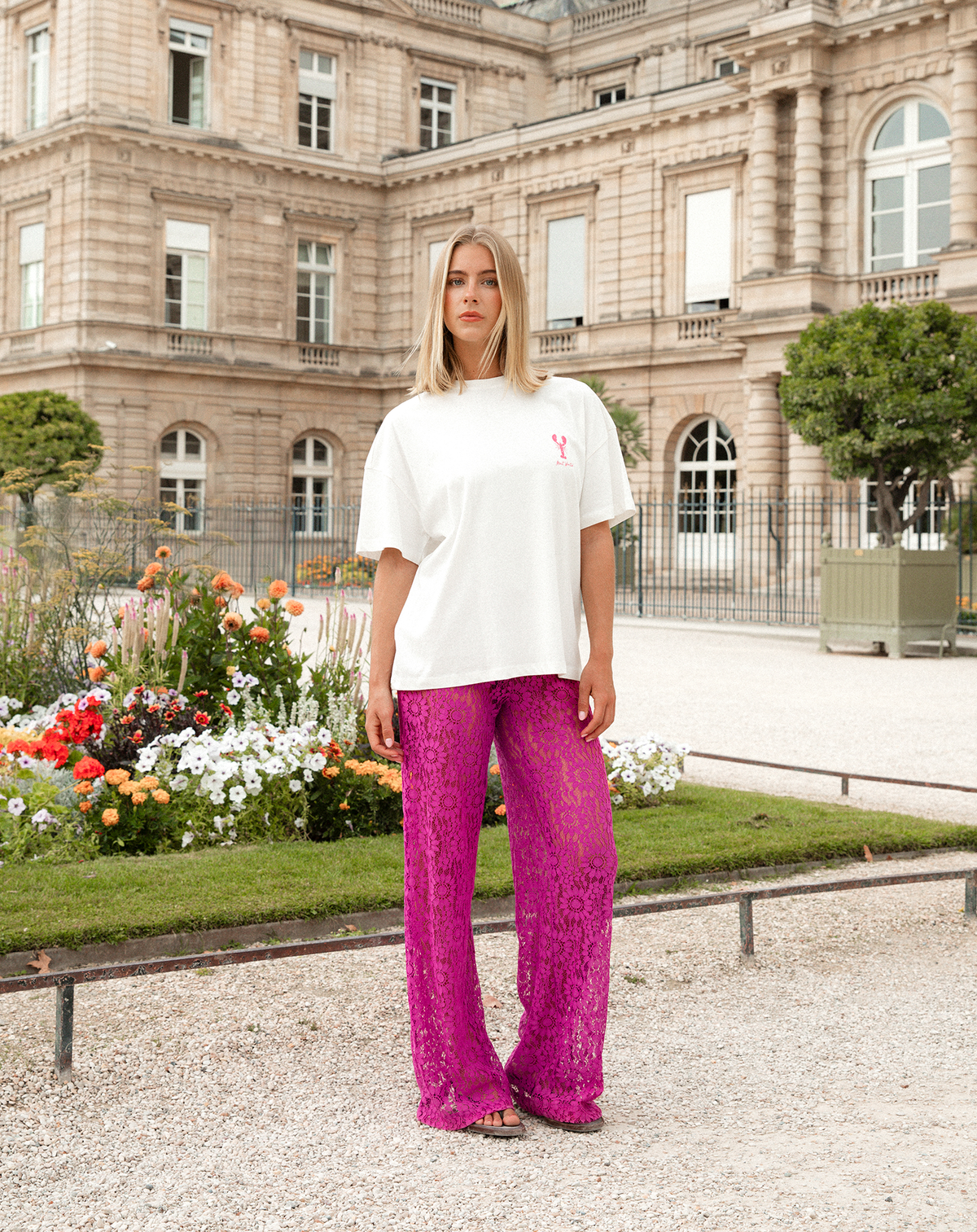 HOLLY LACE PANTS MAGENTA