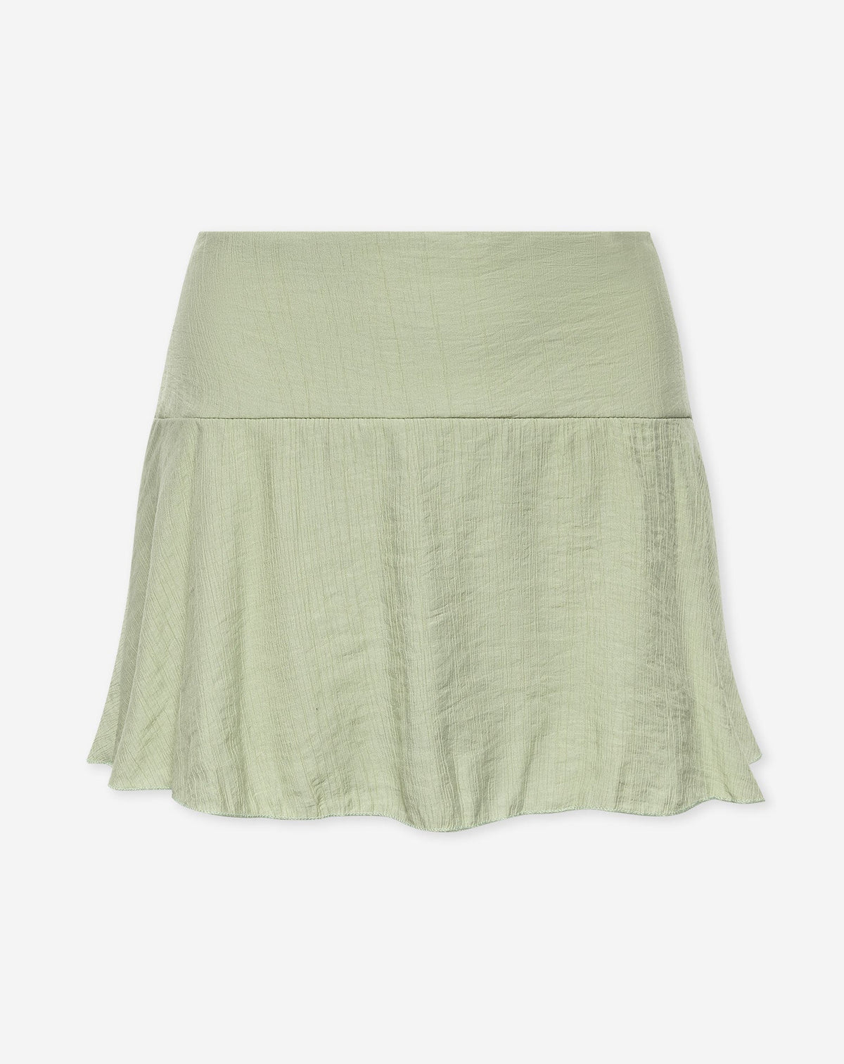 TESSY RUFFLE SKORT LICHT OLIJFGROEN