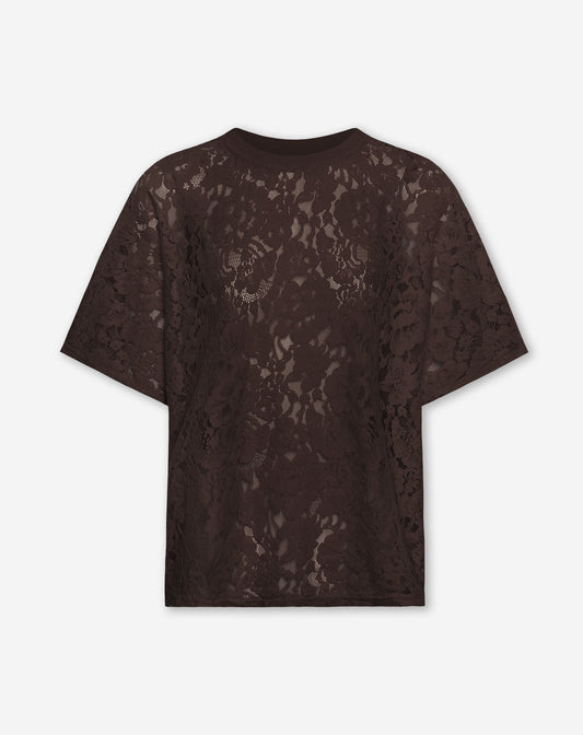 LACE TEE DONKERBRUIN