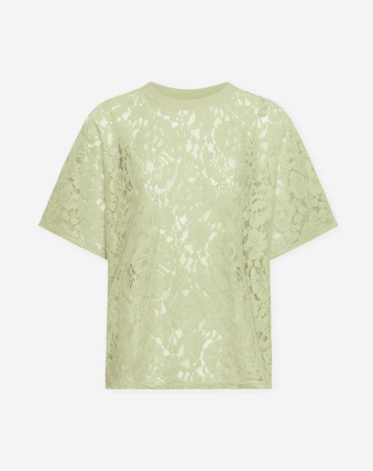 LACE TEE PISTACHE
