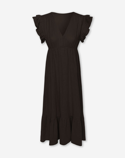 JAZMIN MOUSSELINE MAXI DRESS BRUIN