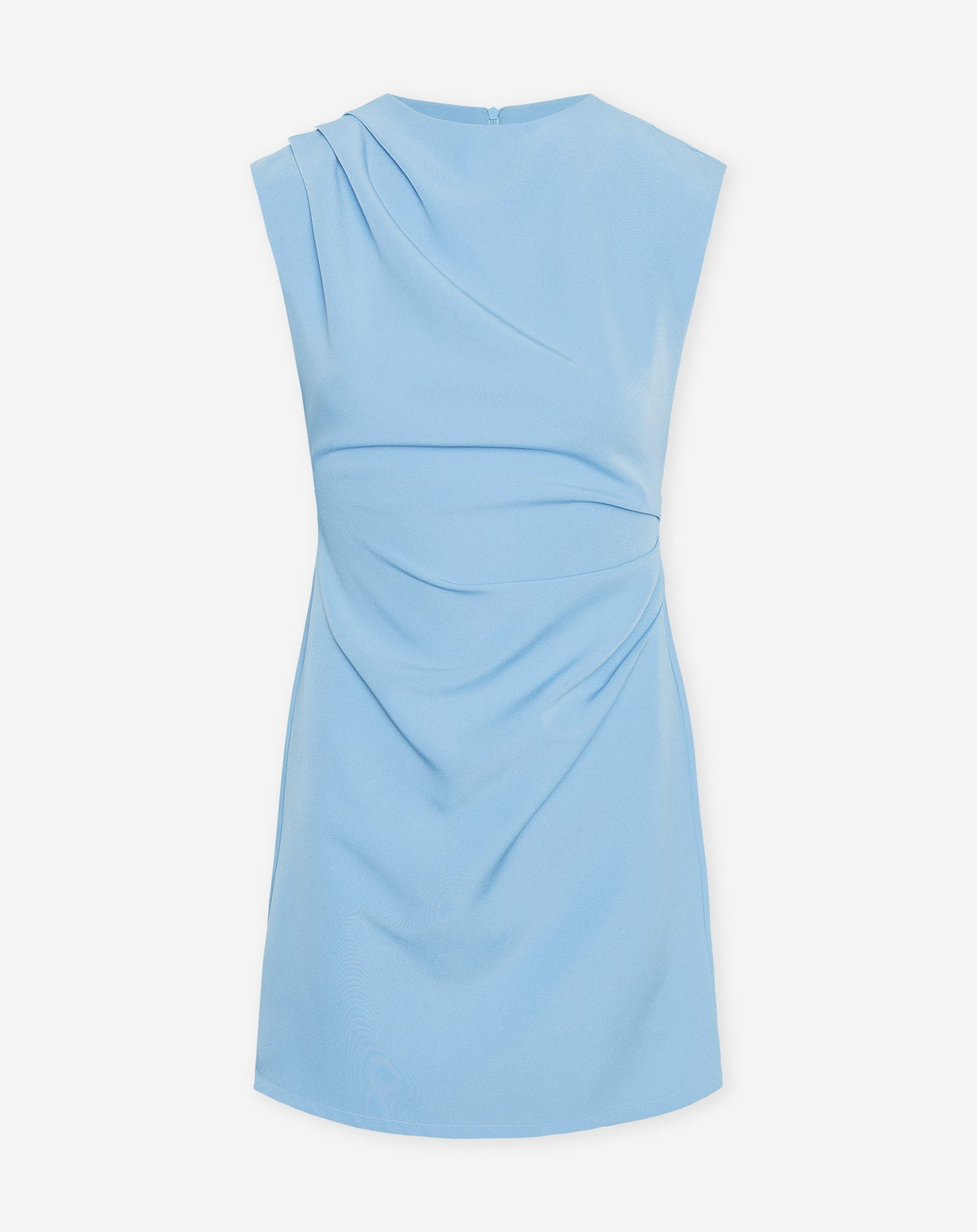 SOFIA RUCHED DRESS LICHTBLAUW