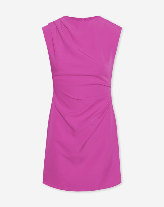 SOFIA RUCHED DRESS MAGENTA