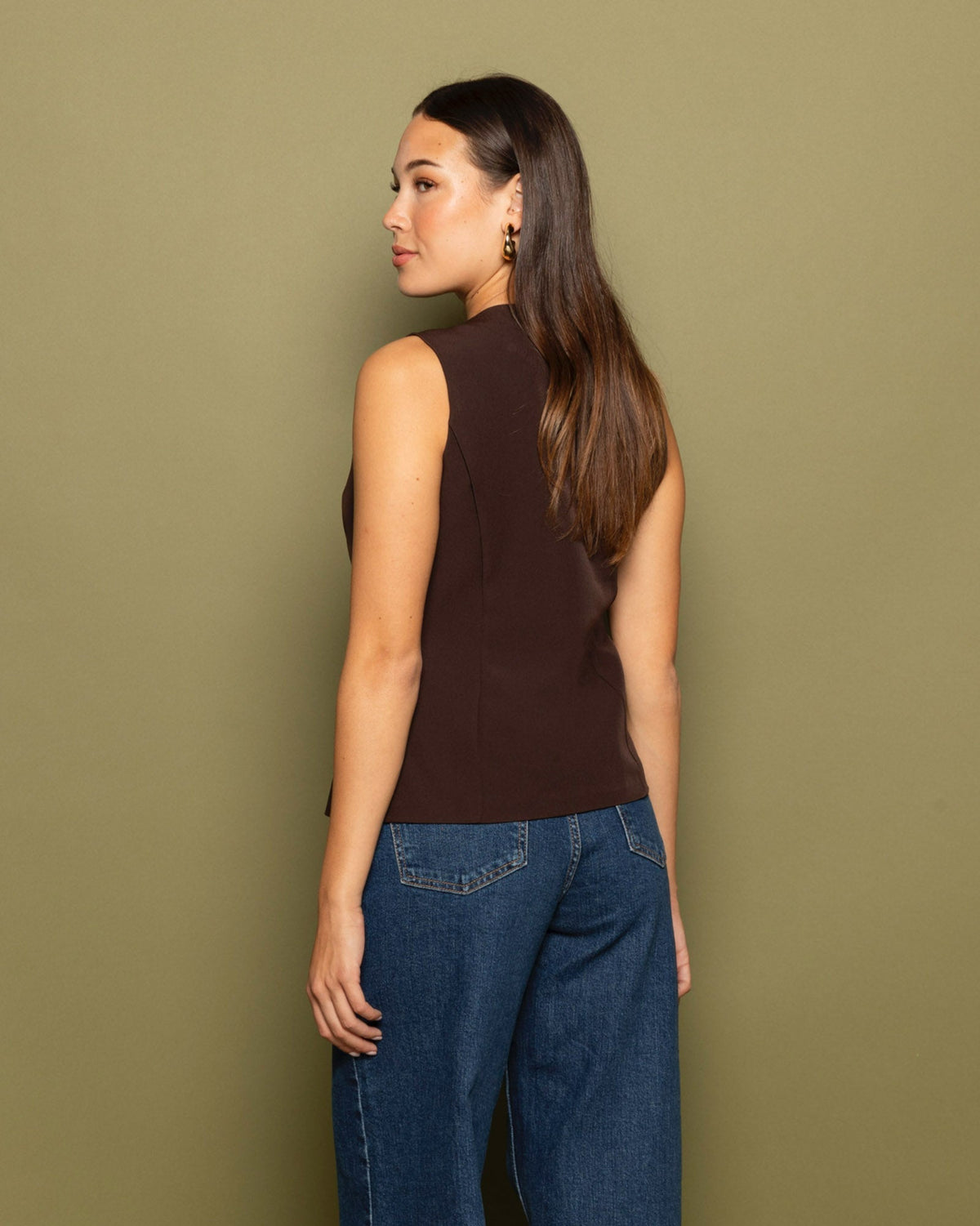 MOLLY GILET DONKERBRUIN