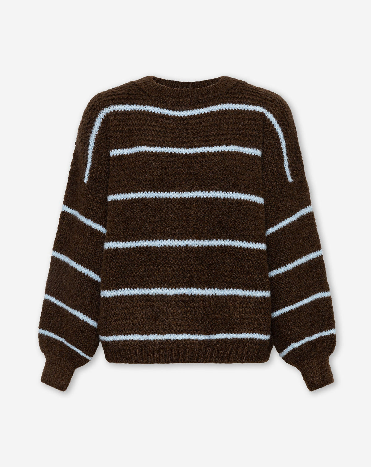 AIMEE SMALL STRIPE KNIT BRUIN