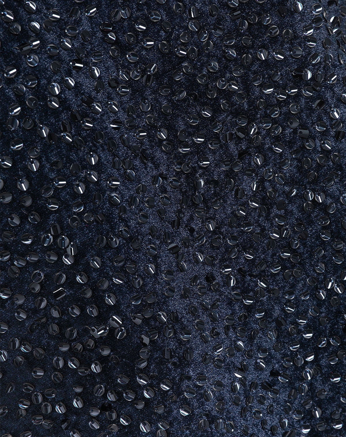 PHOEBE VELVET SEQUINS BUBBLE HEM SKIRT MARINEBLAUW
