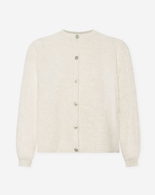 AMARA BOUCLE CARDIGAN CRÈME