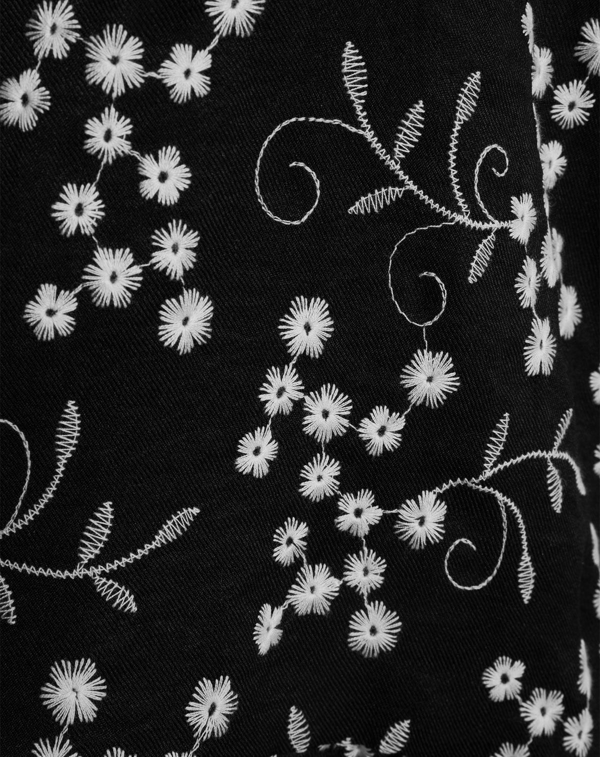 ROSALIE BRODERIE DRESS ZWART