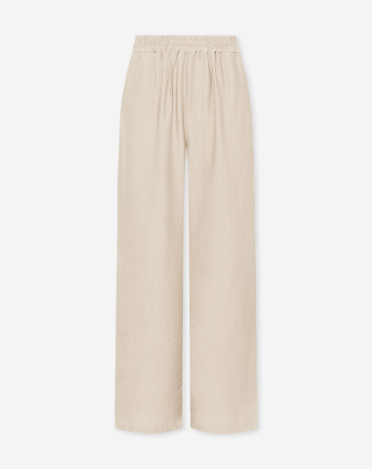 ZAYA VISCOSE STRAIGHT LEG PANTS BEIGE