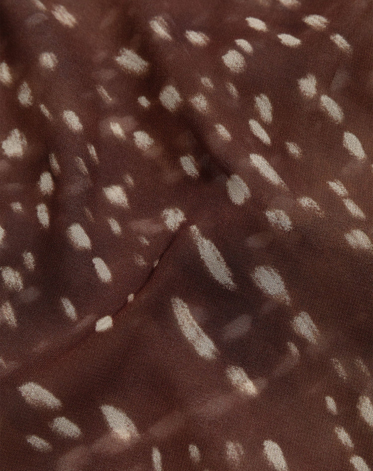 DEER PRINT CHIFFON STRAIGHT LEG PANTS BRUIN