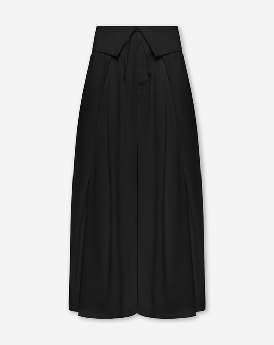 YASMIN OVERLAP PANTALON PETITE ZWART