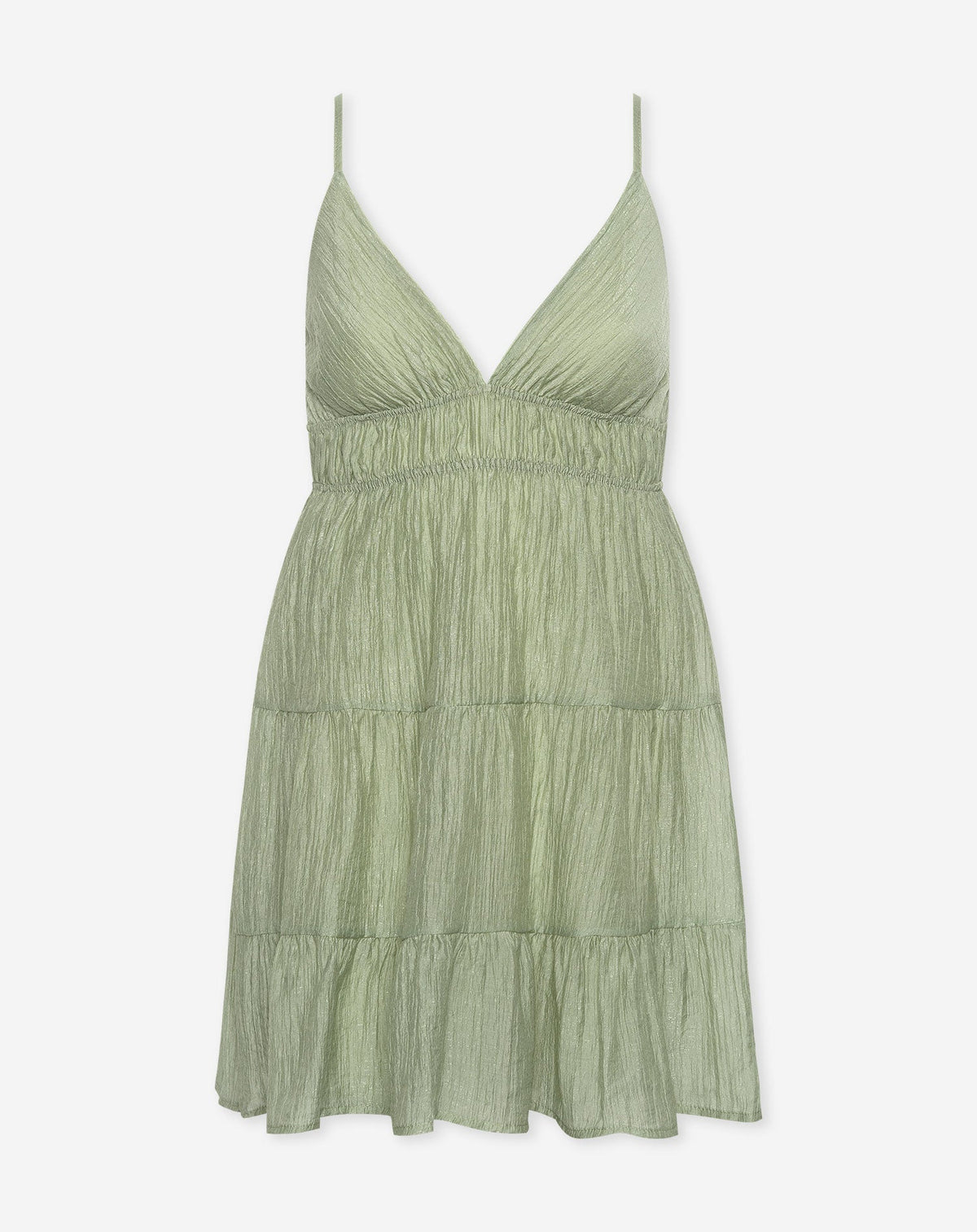 FANCY CHIFFON STRAPPY DRESS LICHTGROEN