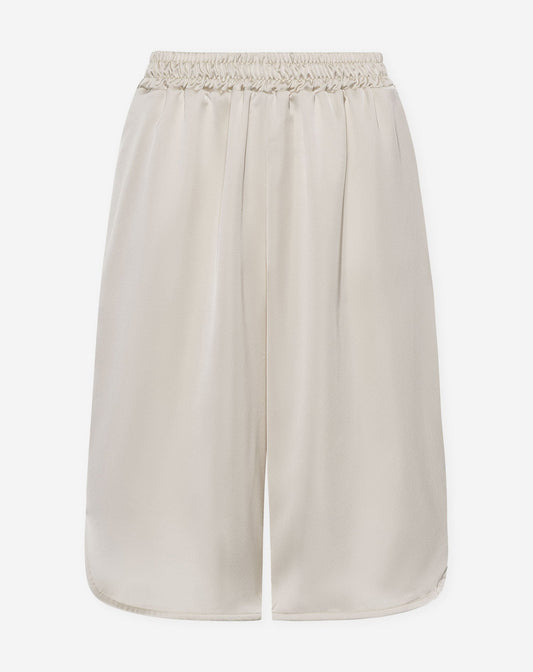 LONG SATIN JORT BEIGE