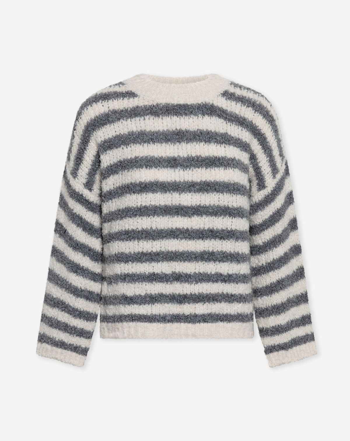 BOUCLE STRIPE KNIT GRIJS