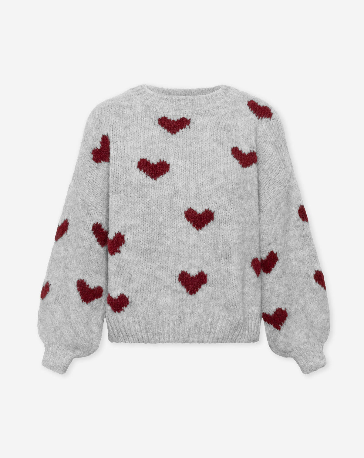 MADDY HEART KNIT LICHTGRIJS