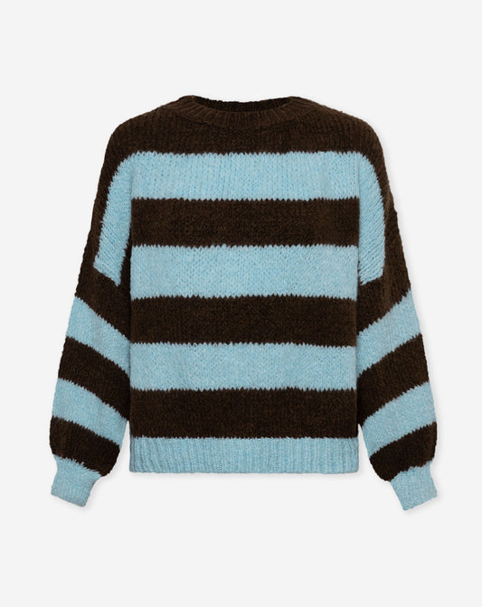 JAMIE STRIPE KNIT LICHTBLAUW