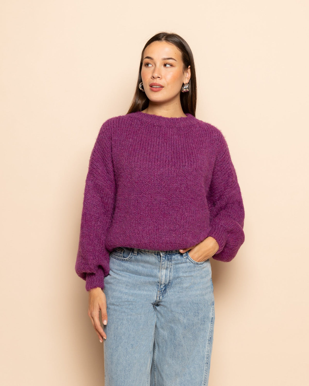 JAMIE KNIT MAGENTA