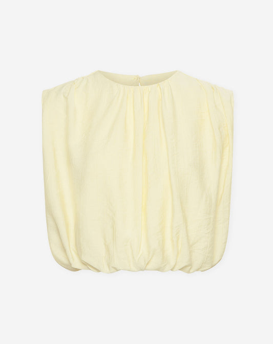 VIVI STRUCTURE BUBBLE HEM TOP BOTERGEEL