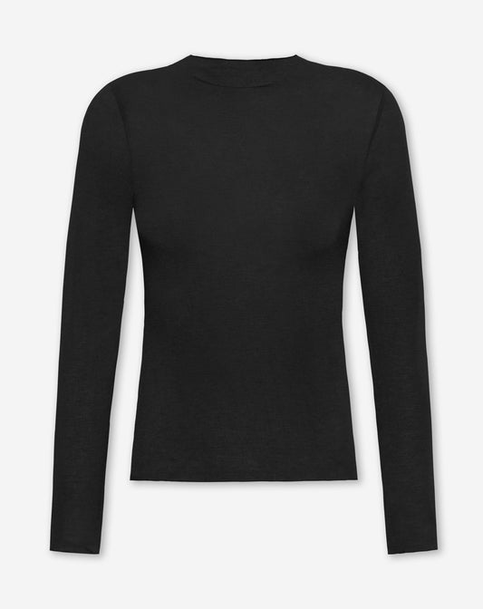 FANCY RUCHED TOP ZWART