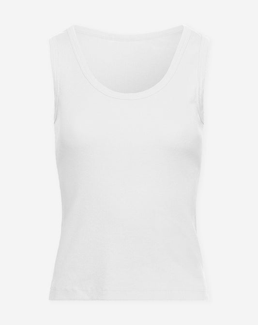 RIBBED SINGLET WIT