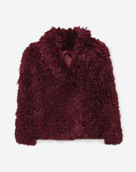 HAIRY COAT BURGUNDY