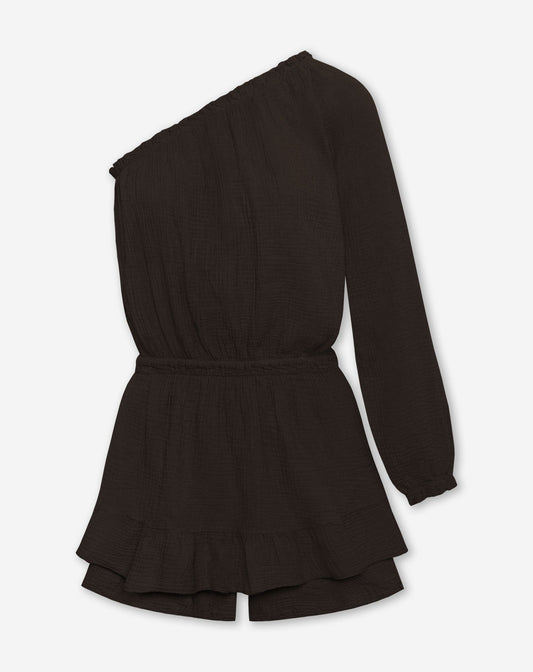 MOUSSELINE ONE SLEEVE PLAYSUIT BRUIN