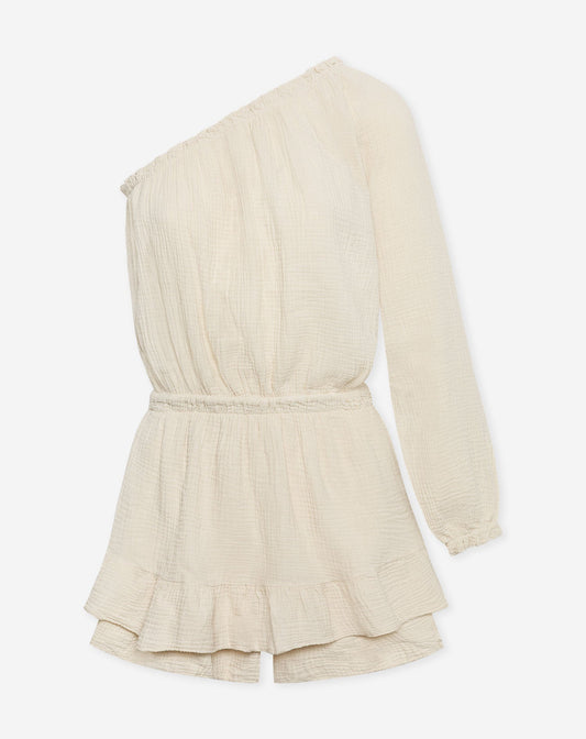MOUSSELINE ONE SLEEVE PLAYSUIT ZAND