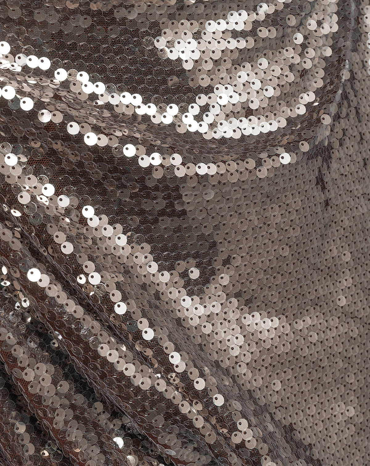 TRANSPARENT SEQUINS BUBBLE HEM SKIRT BRUIN