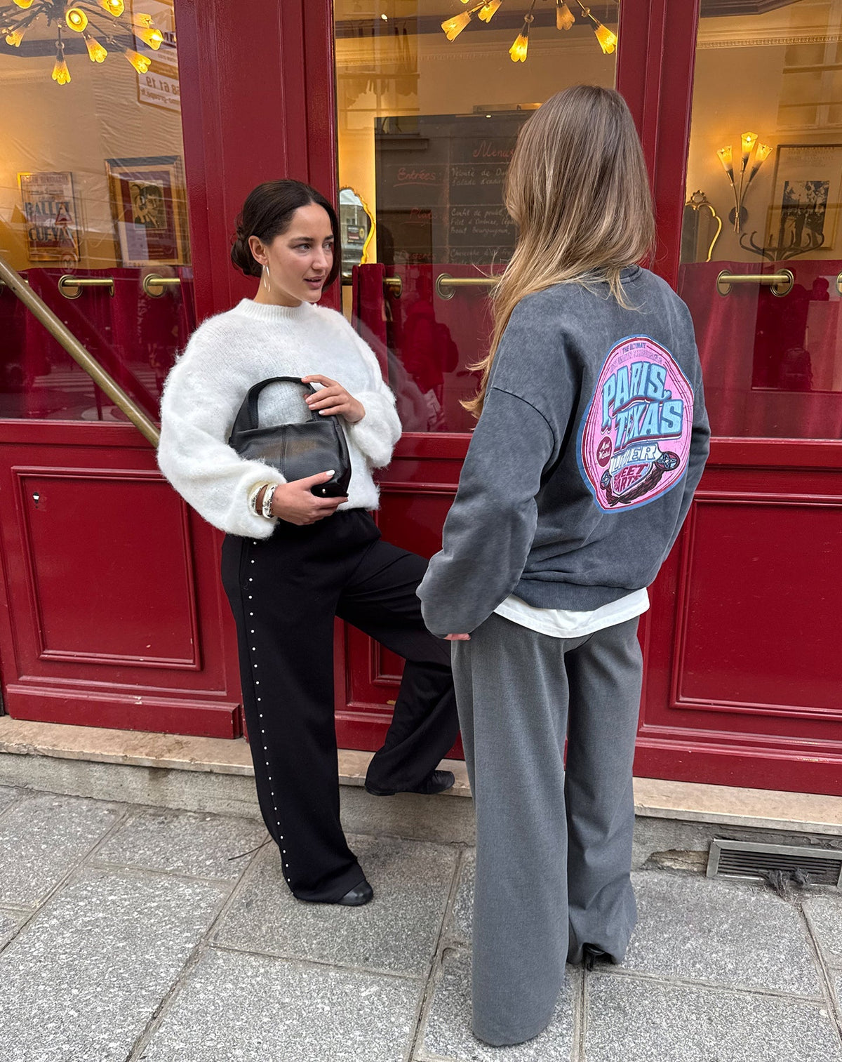MAUDY STUDDED COMFY PANTS PETITE ZWART