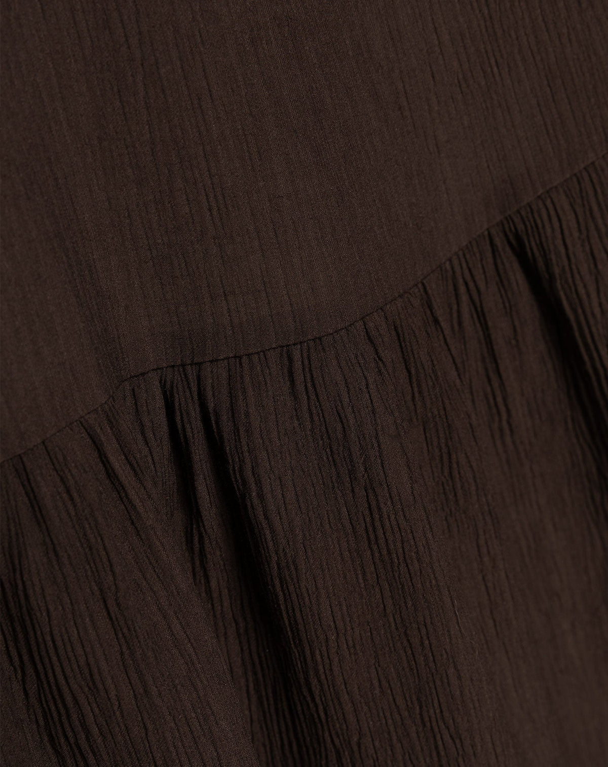SUZAN RUFFLE DRESS BRUIN