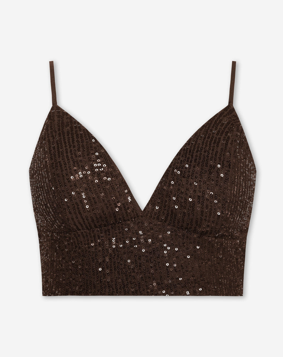 SEQUIN STRAP TOP BRUIN