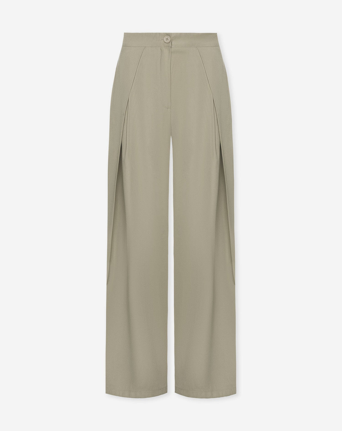 SHELLY VISCOSE PLEAT PANTALON PETITE LICHTGROEN