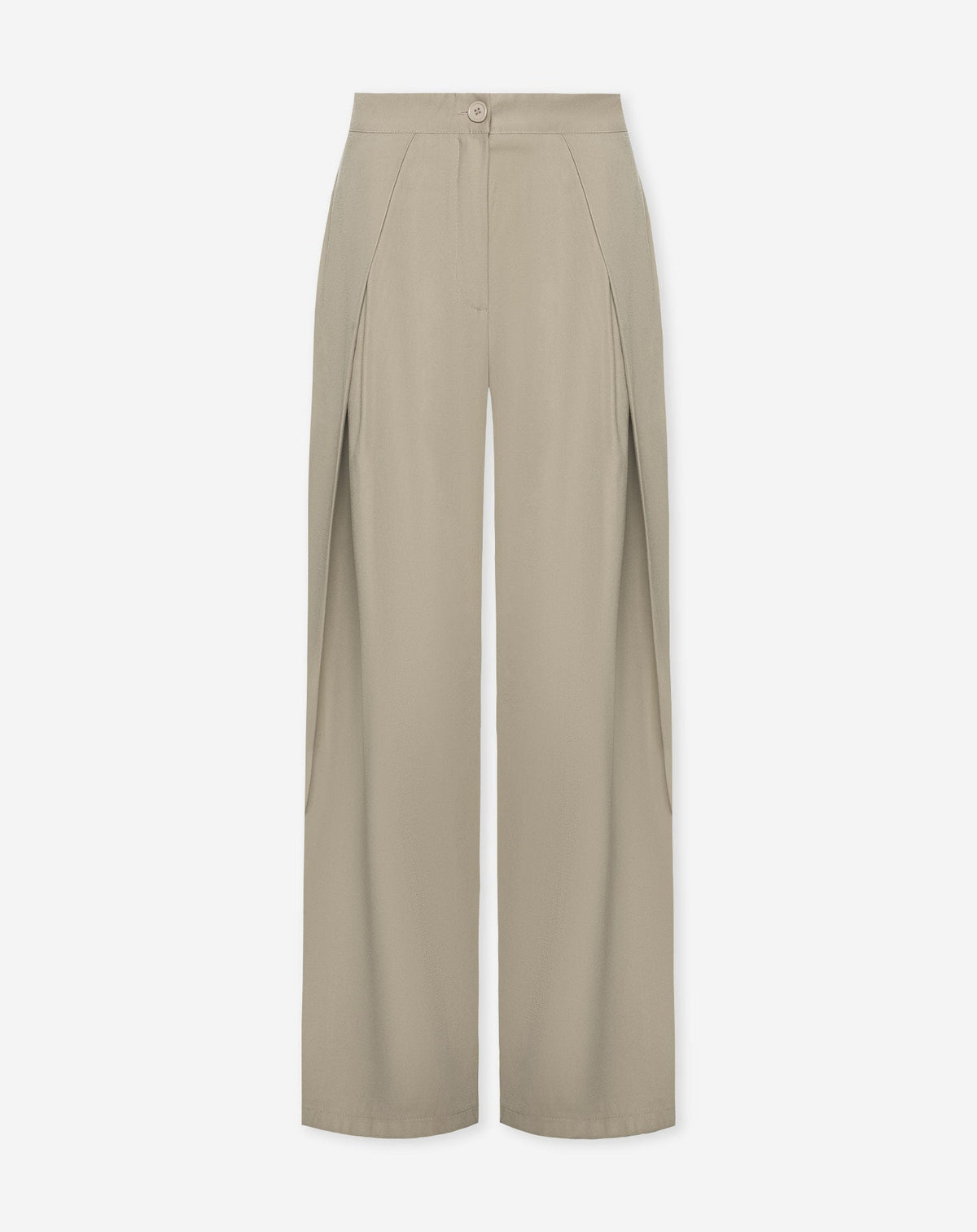SHEILA VISCOSE PLEAT PANTALON LICHTGROEN
