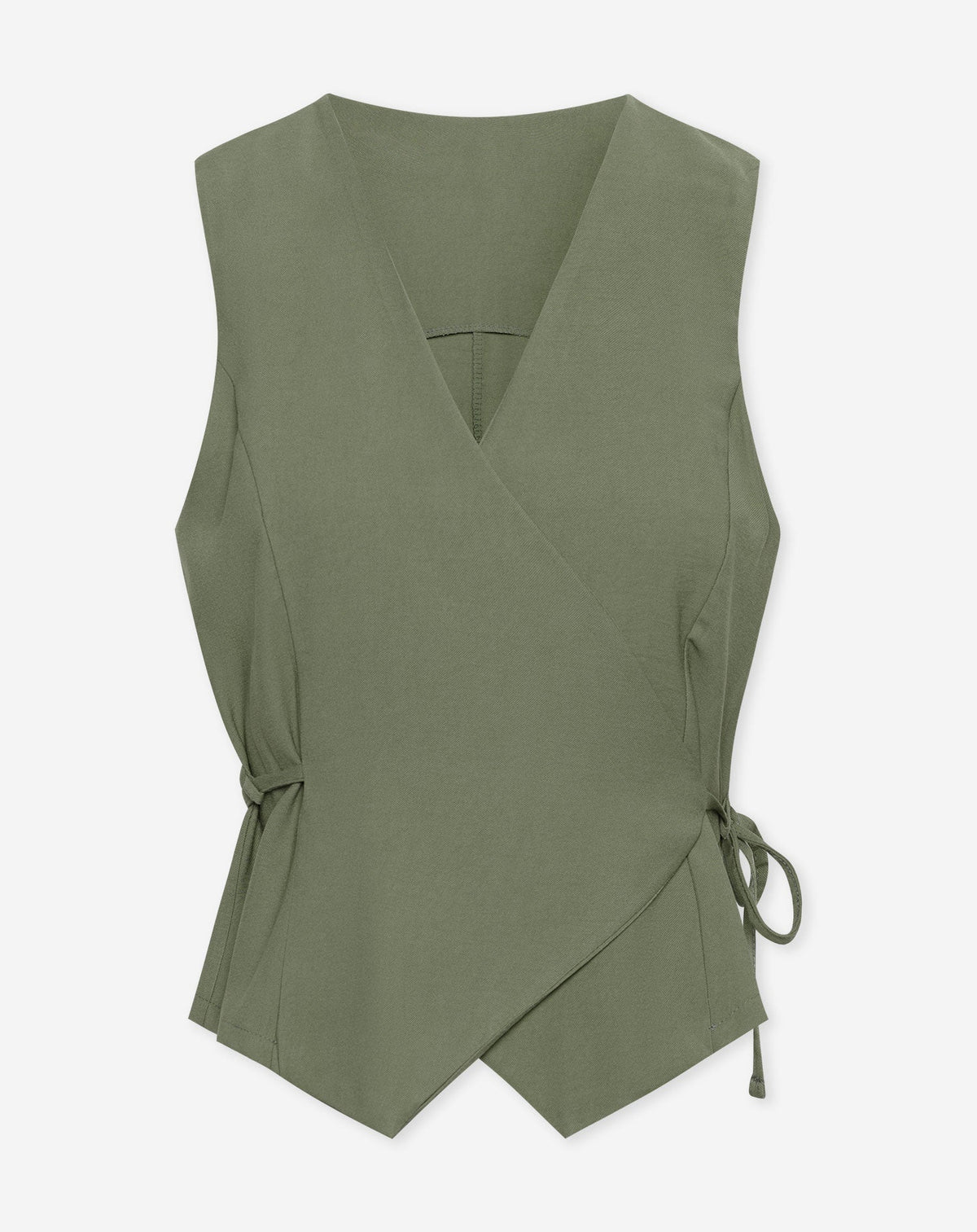 DAVINA VISCOSE GILET LEGERGROEN