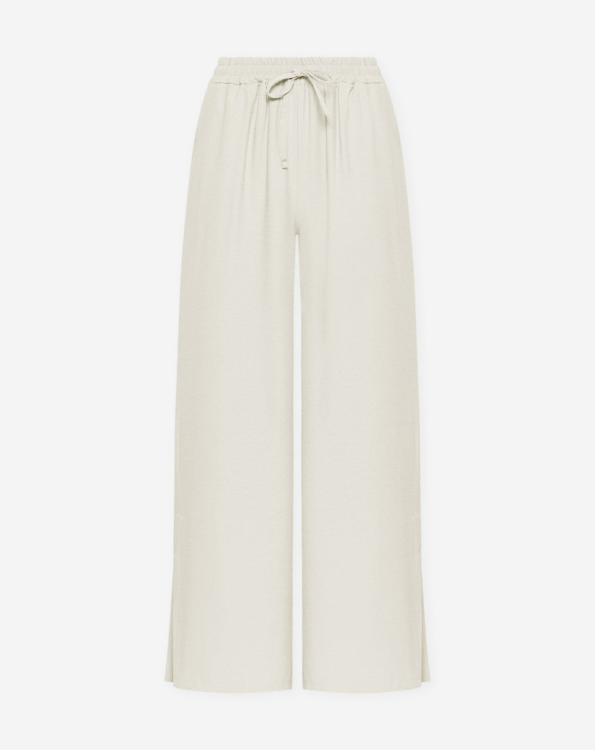 DAVINA VISCOSE SLIT PANTS PETITE CRÈME