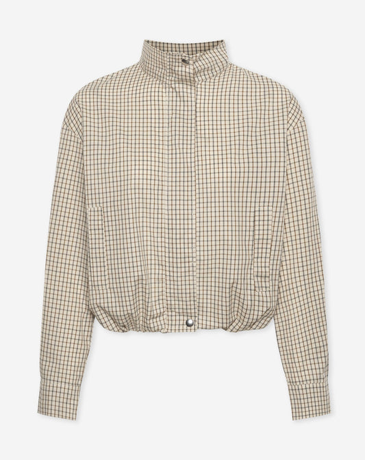 LIVIA CHECK TRACK JACKET BEIGE