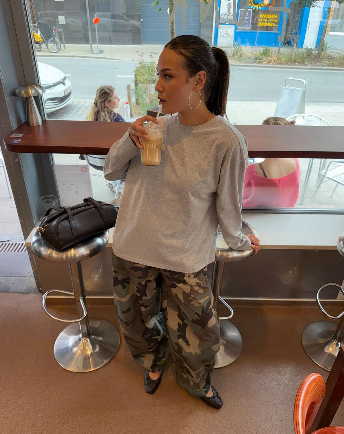 JENNY CAMO BARREL PANTS TALL LEGERGROEN