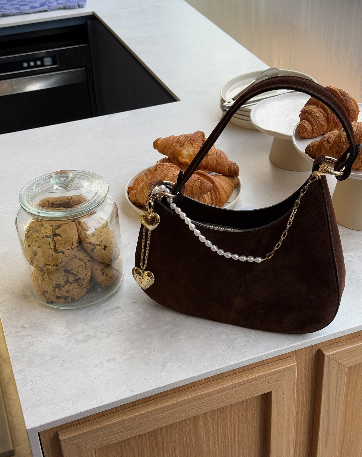 VIVIAN SUEDE BAG BRUIN