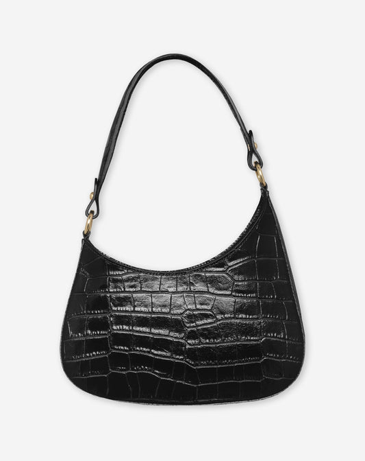 VIVIAN CROCO BAG ZWART
