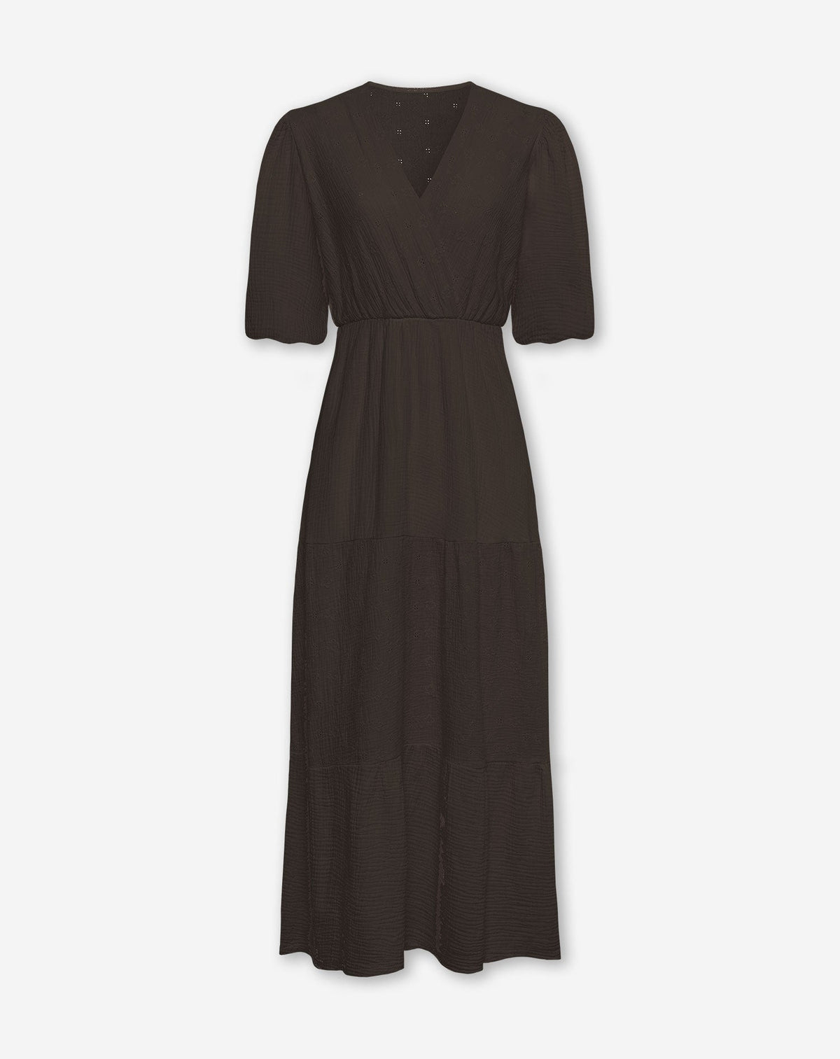 LOIZA FLOWER MOUSSELINE MAXI DRESS BRUIN