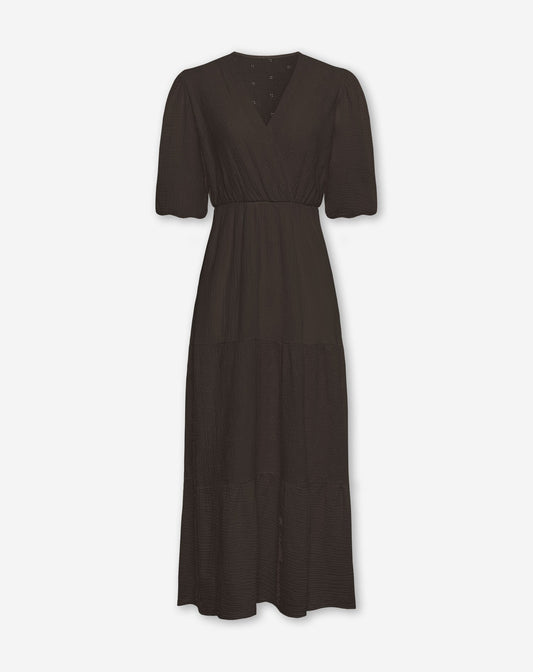 LOIZA FLOWER MOUSSELINE MAXI DRESS BRUIN